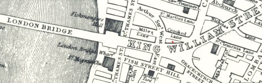 Map from the Street View booklet with Tolkien's shop marked in red
