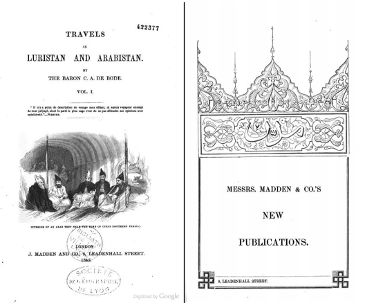 1845 Travels in Luristan