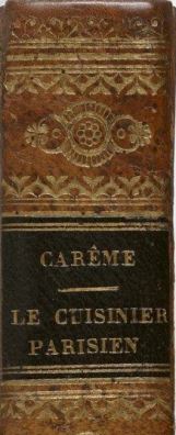 back of Careme's Cuisinier parisien