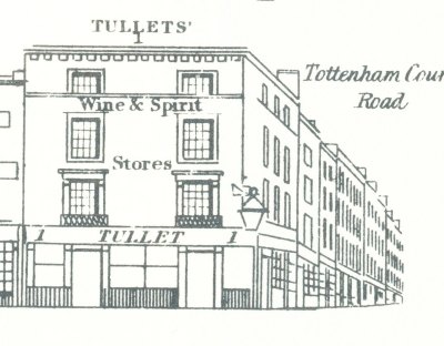 elevation from Tallis's booklet 54, the Goodge Street front